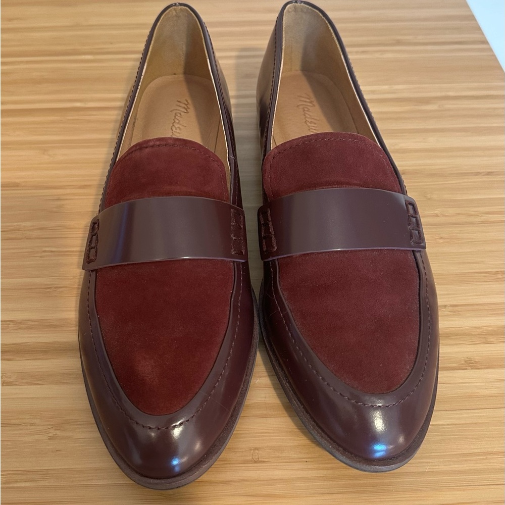 Women’s Madewell Suede and Leather Burgundy Loafers